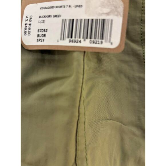 Patagonia kid's lined baggie shorts, Youth L 7 in. inseam green - Picture 3 of 5